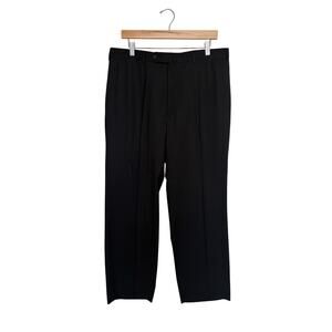 Ermenegildo ZEGNA High Performance Wool Dress Pants Men’s 38 R Black Flat Front